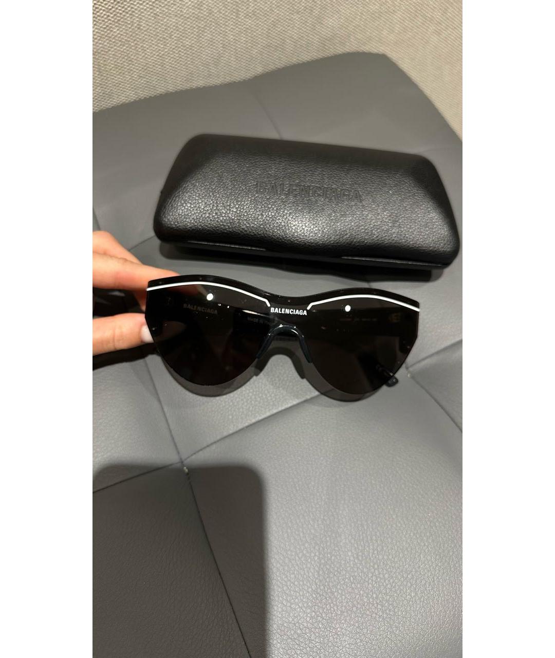 BALENCIAGA Черные пластиковые солнцезащитные очки, фото 7
