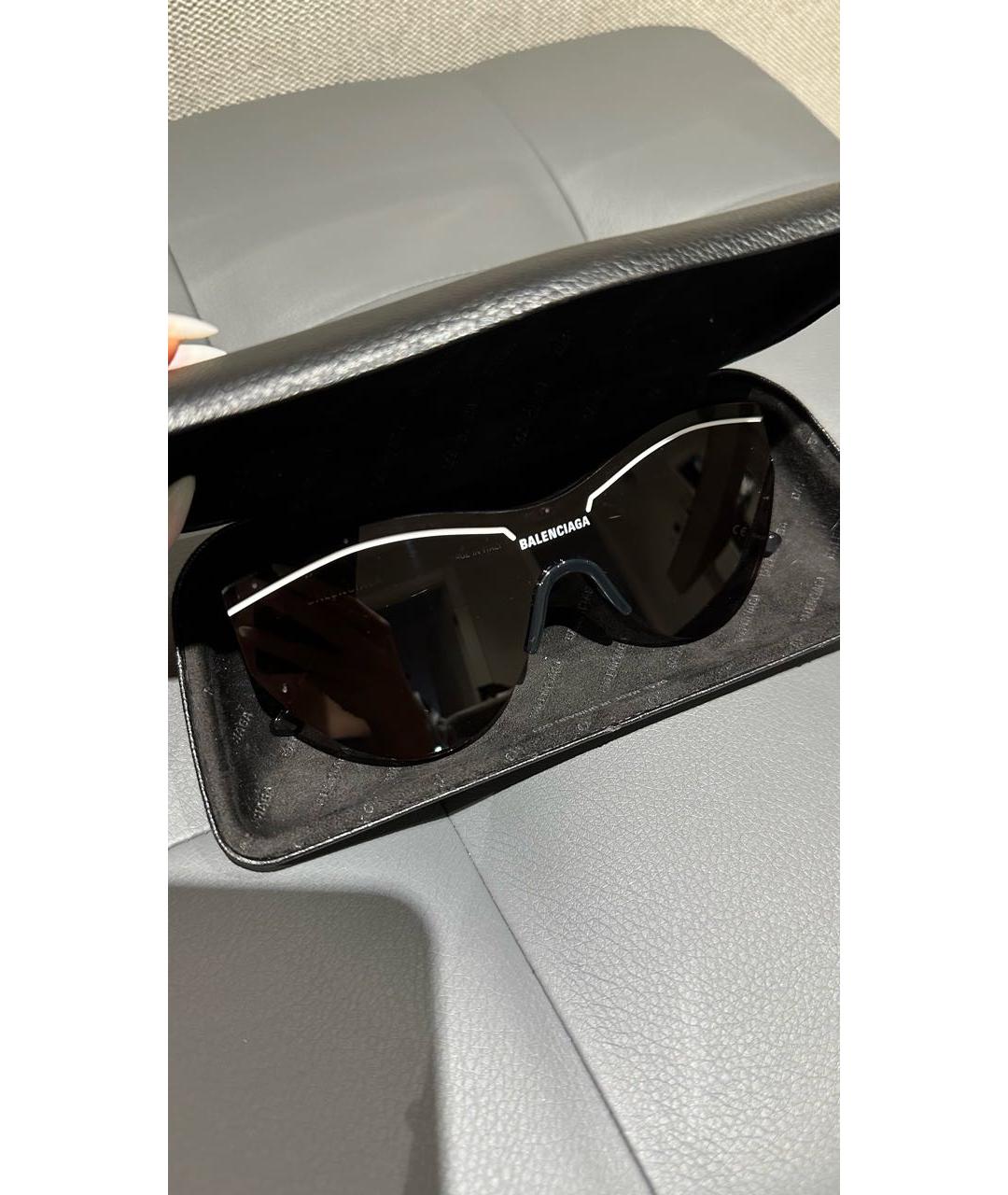 BALENCIAGA Черные пластиковые солнцезащитные очки, фото 8