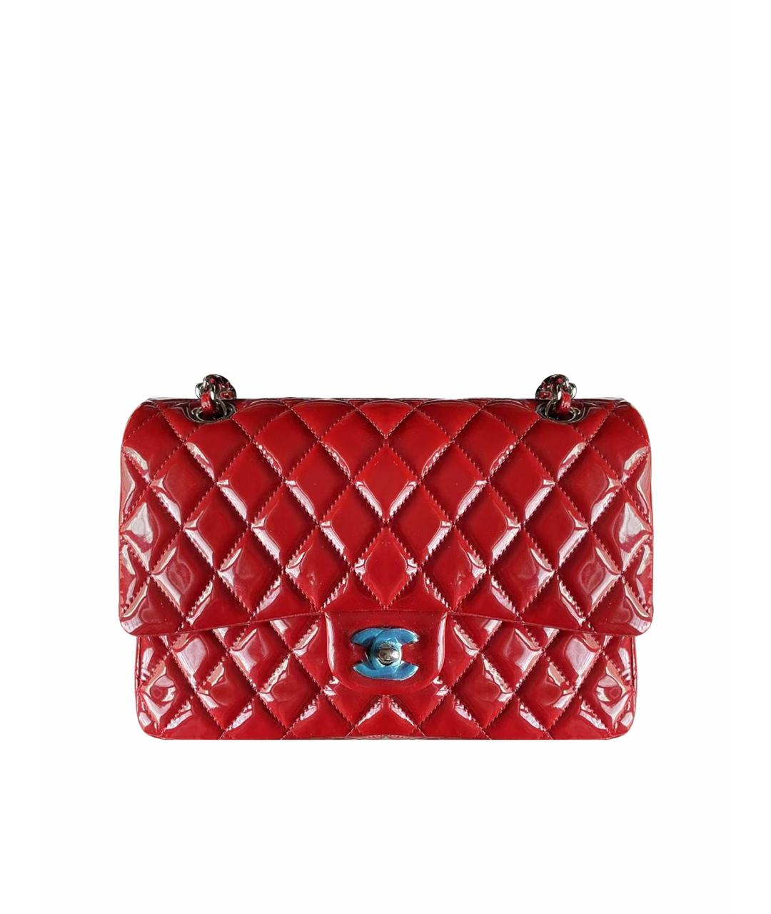 CHANEL PRE-OWNED Красная сумка через плечо из лакированной кожи, фото 1