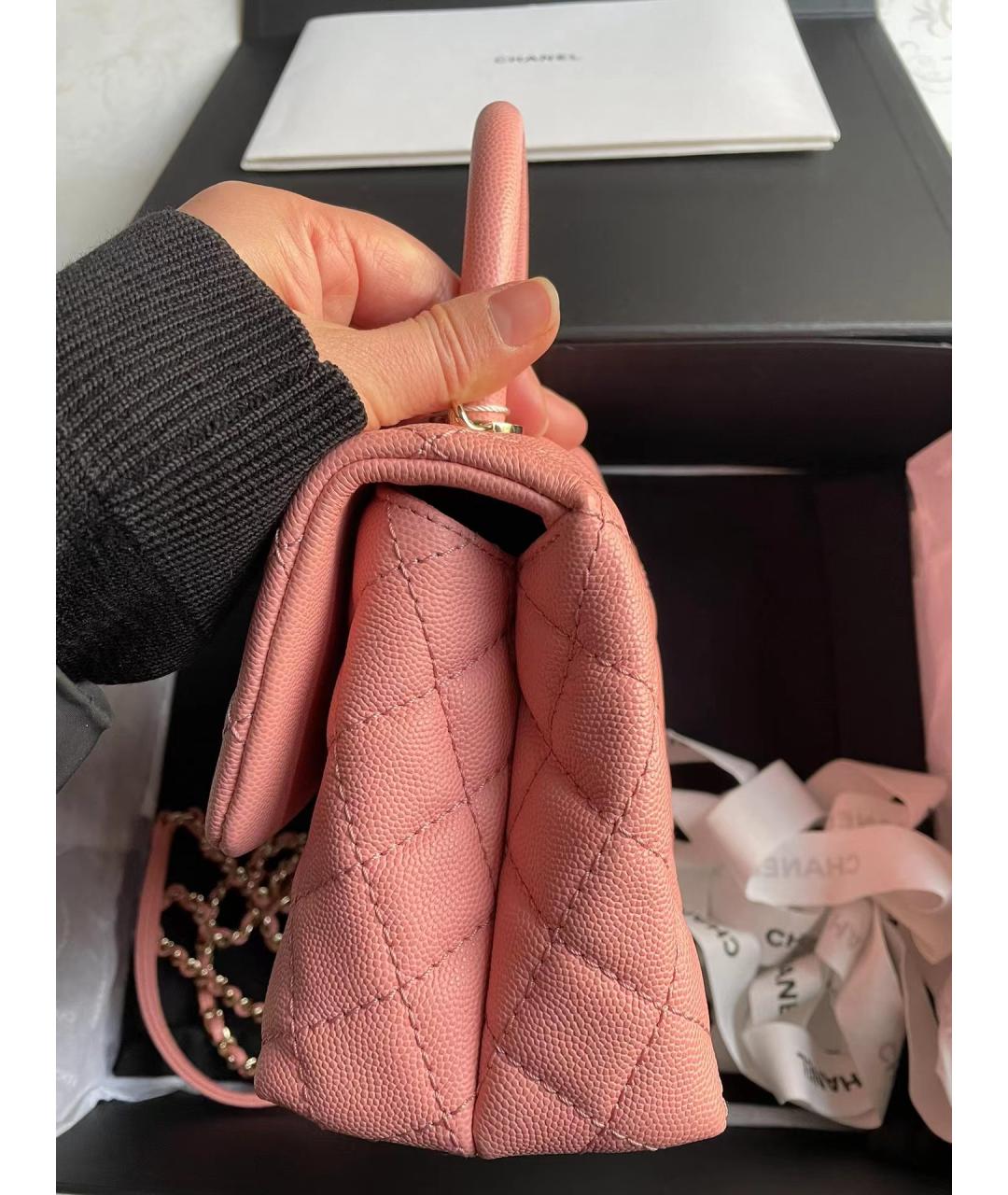 CHANEL PRE-OWNED Розовая сумка через плечо, фото 2