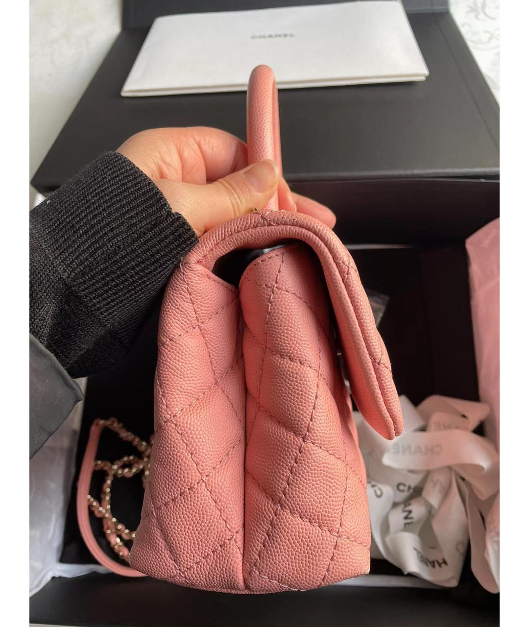 CHANEL PRE-OWNED Розовая сумка через плечо, фото 3