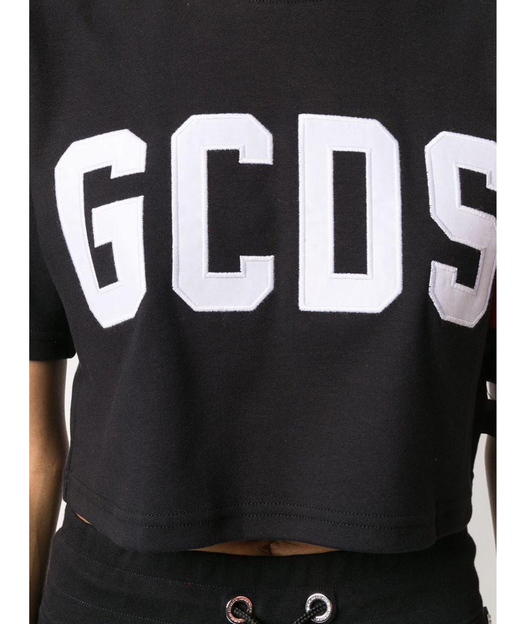 GCDS Черная хлопковая футболка, фото 4