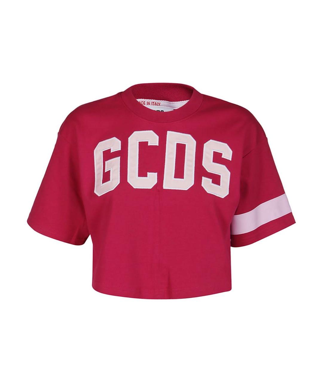 GCDS Розовая хлопковая футболка, фото 1