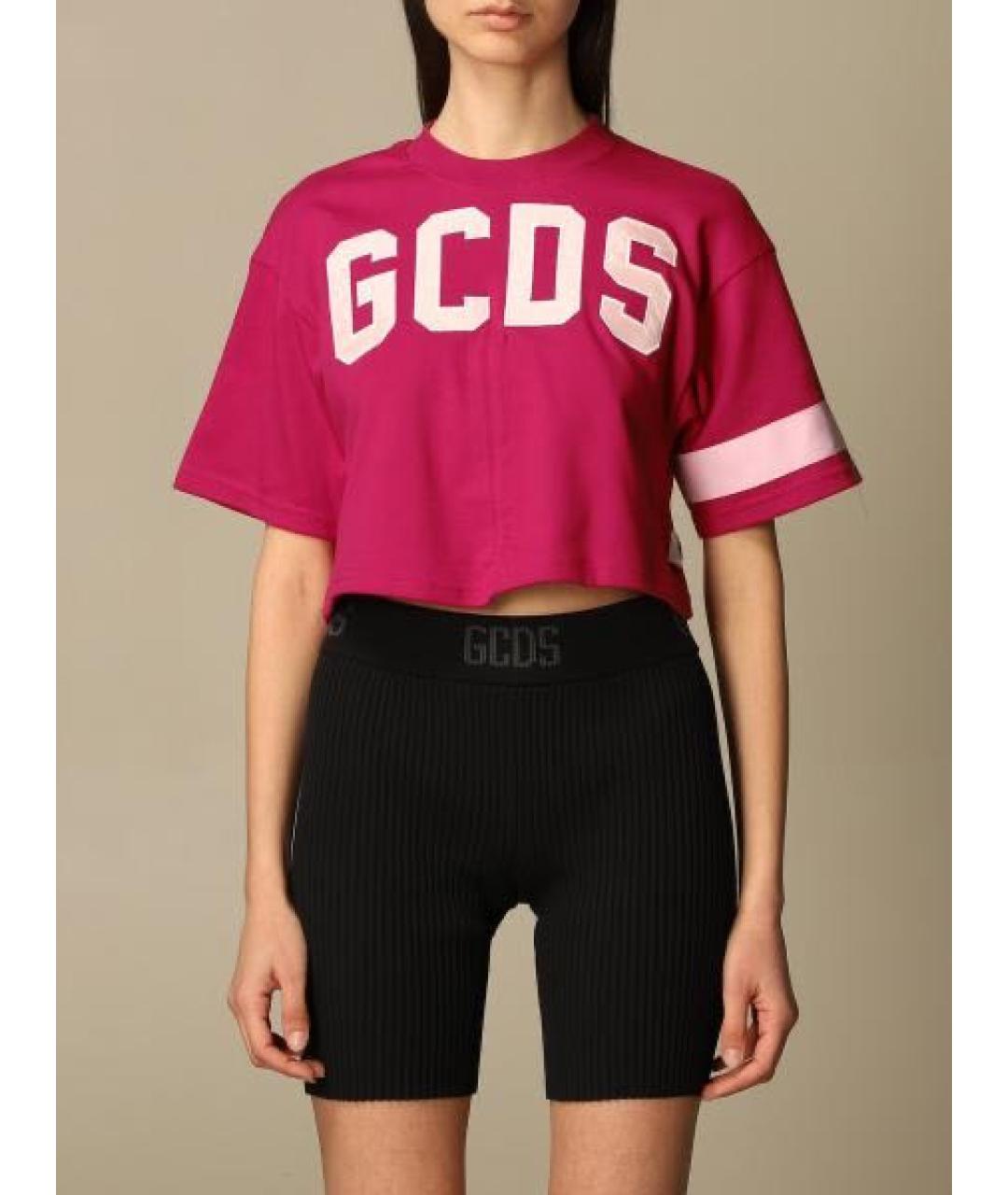 GCDS Розовая хлопковая футболка, фото 2
