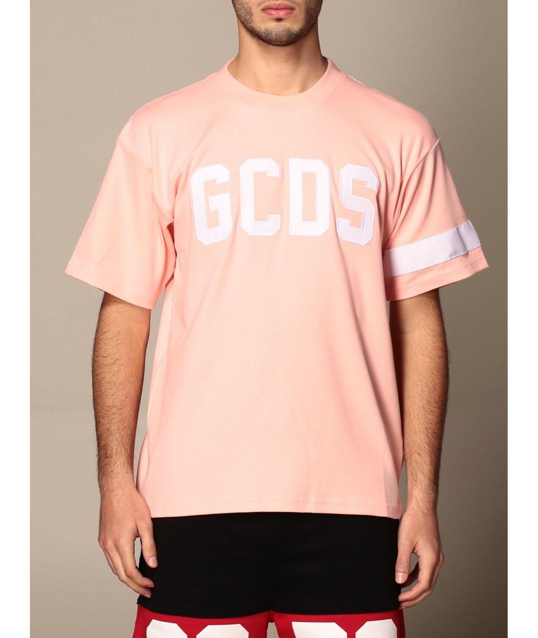 GCDS Коралловая хлопковая футболка, фото 2