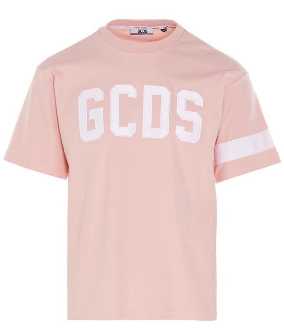 GCDS Коралловая хлопковая футболка, фото 1