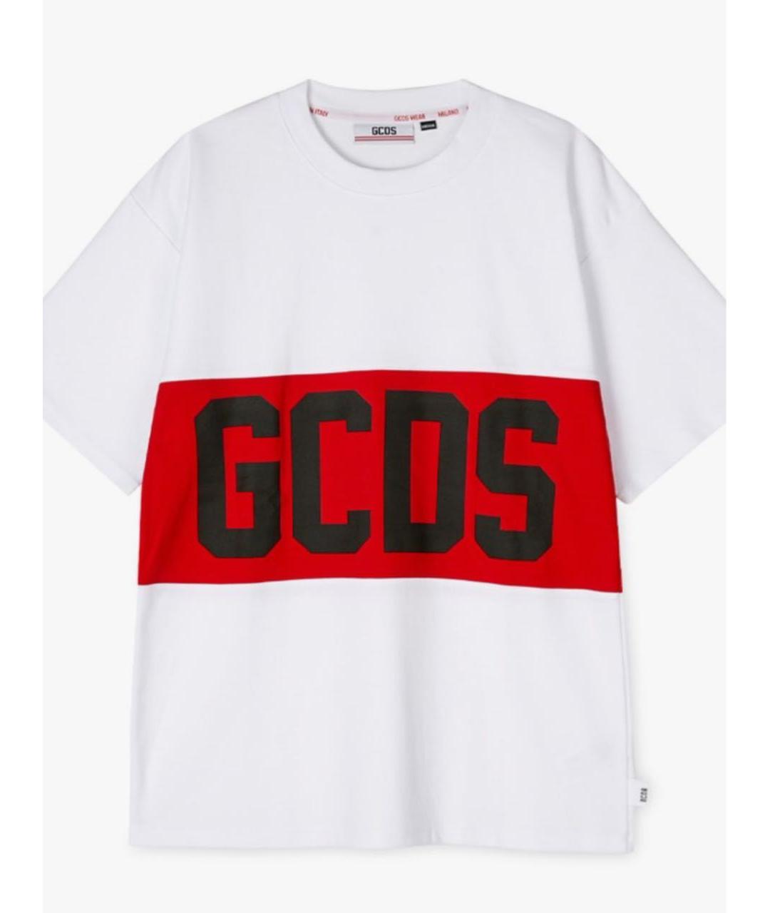 GCDS Белая хлопковая футболка, фото 1
