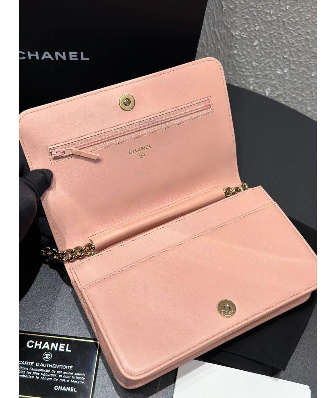 CHANEL PRE-OWNED Розовая сумка через плечо, фото 8