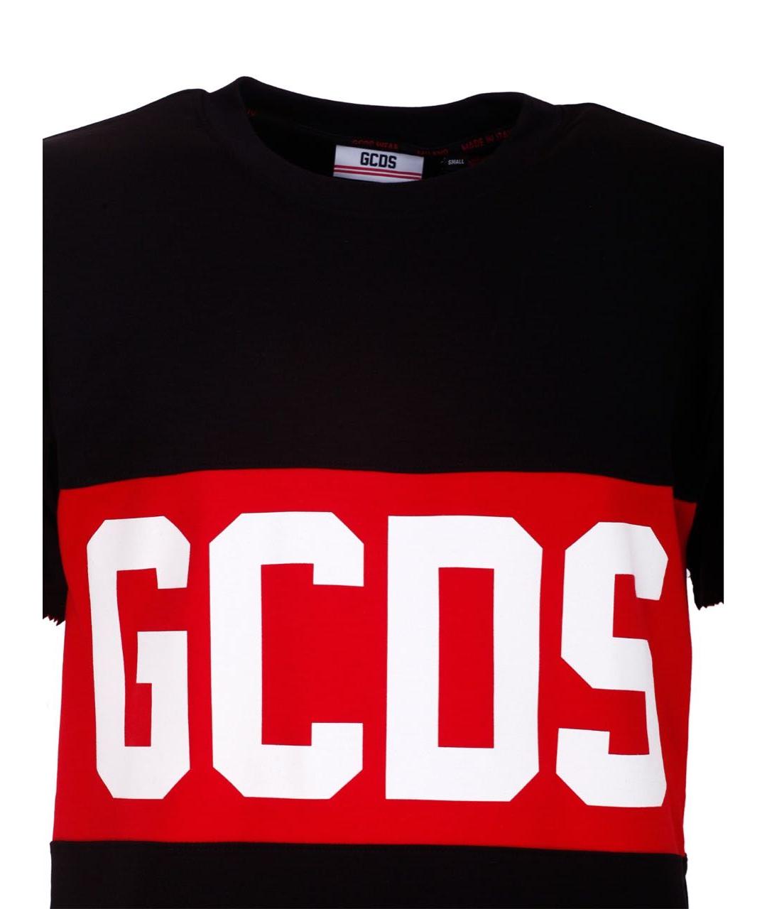 GCDS Черная хлопковая футболка, фото 3