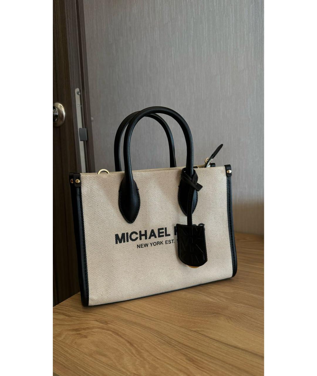 MICHAEL KORS Белая сумка тоут, фото 3