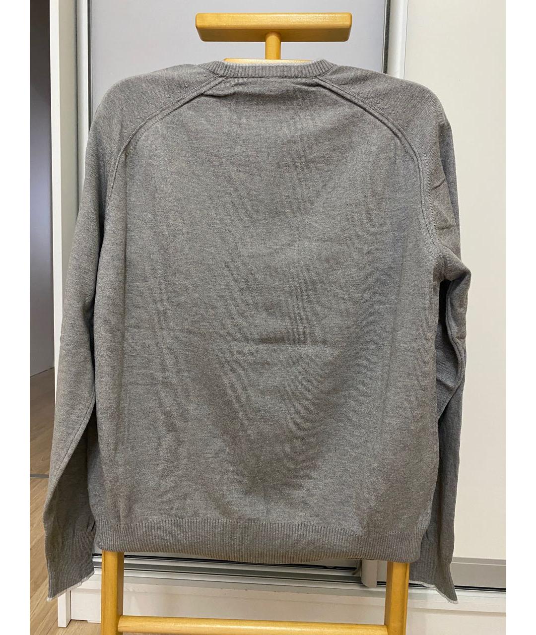 LORO PIANA Серый хлопковый джемпер / свитер, фото 2