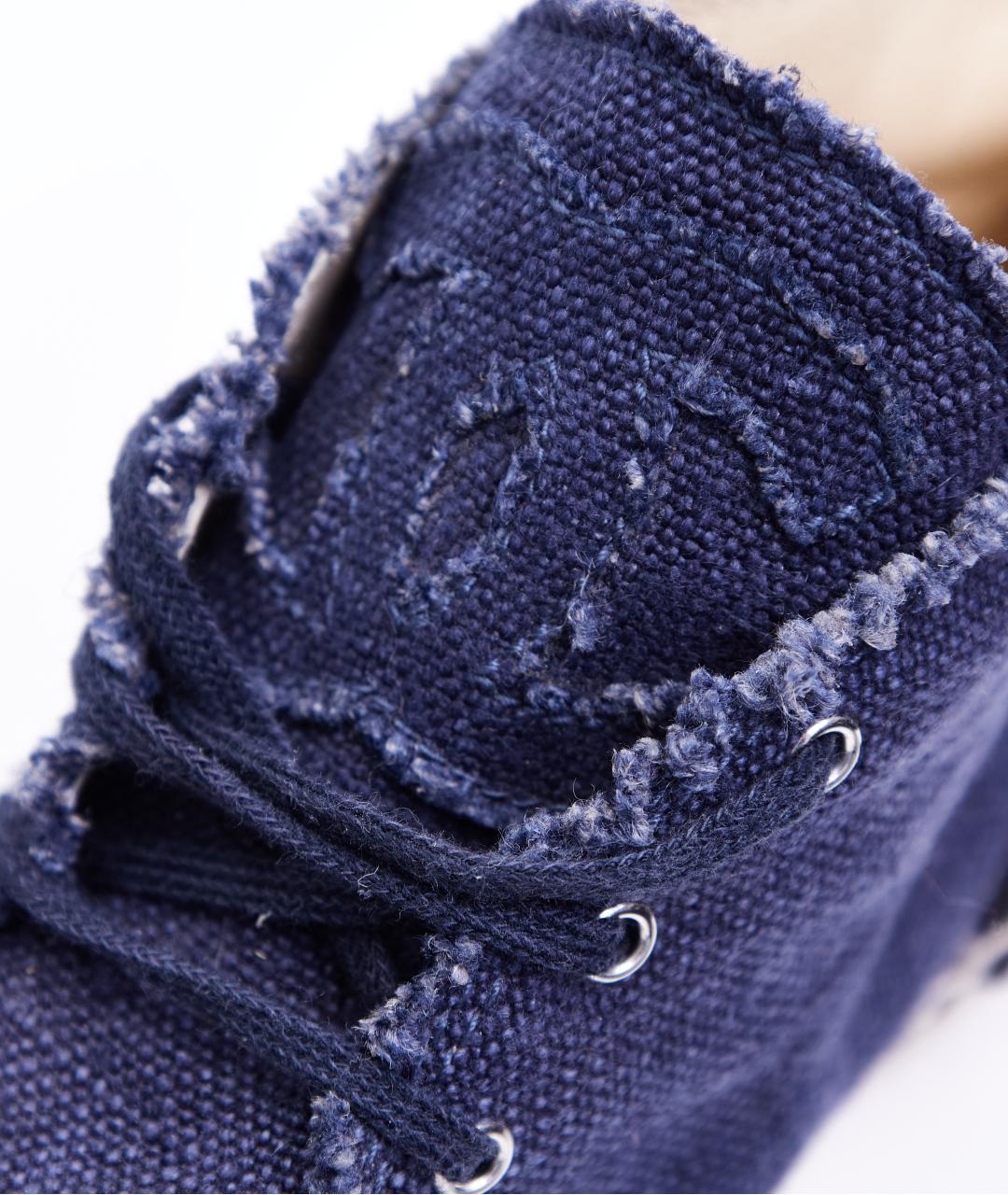CHANEL Темно-синие текстильные кеды, фото 5