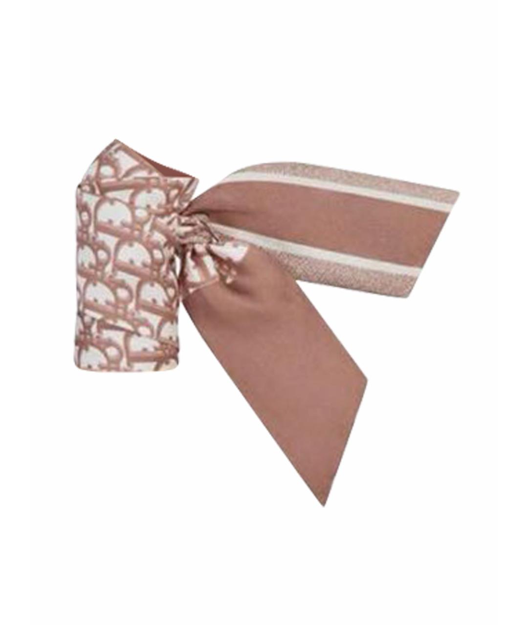 CHRISTIAN DIOR Розовый шелковый платок, фото 1