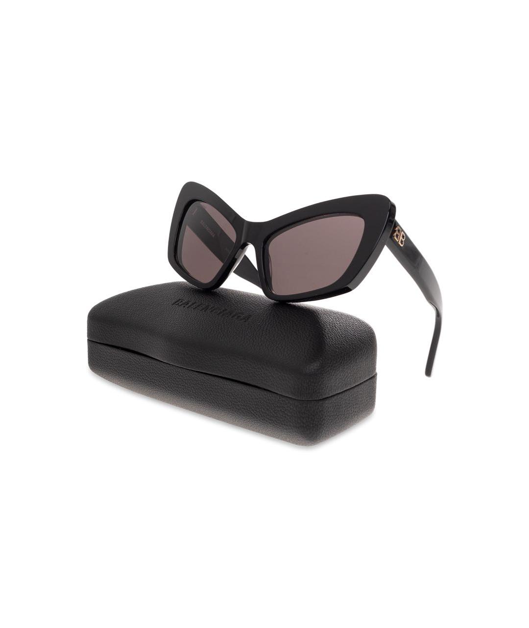 BALENCIAGA Черные пластиковые солнцезащитные очки, фото 3