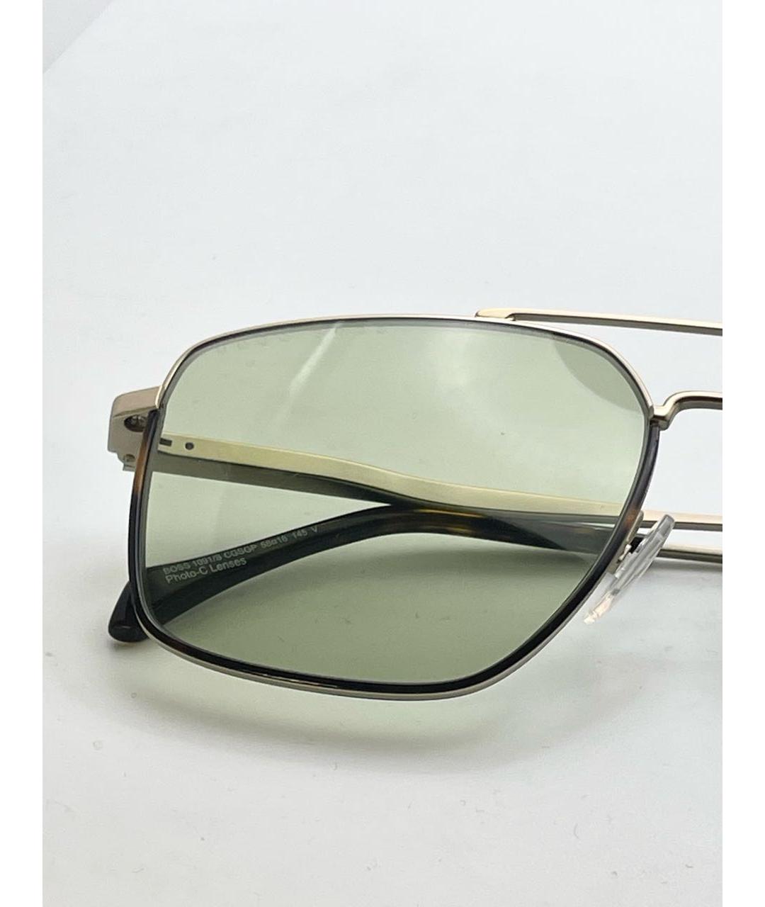 HUGO BOSS Зеленые металлические солнцезащитные очки, фото 4