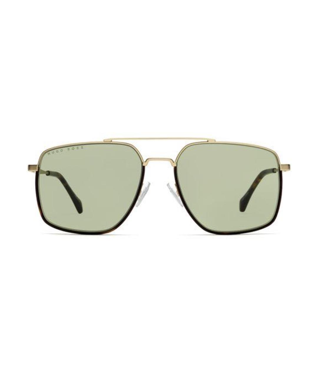 HUGO BOSS Зеленые металлические солнцезащитные очки, фото 7