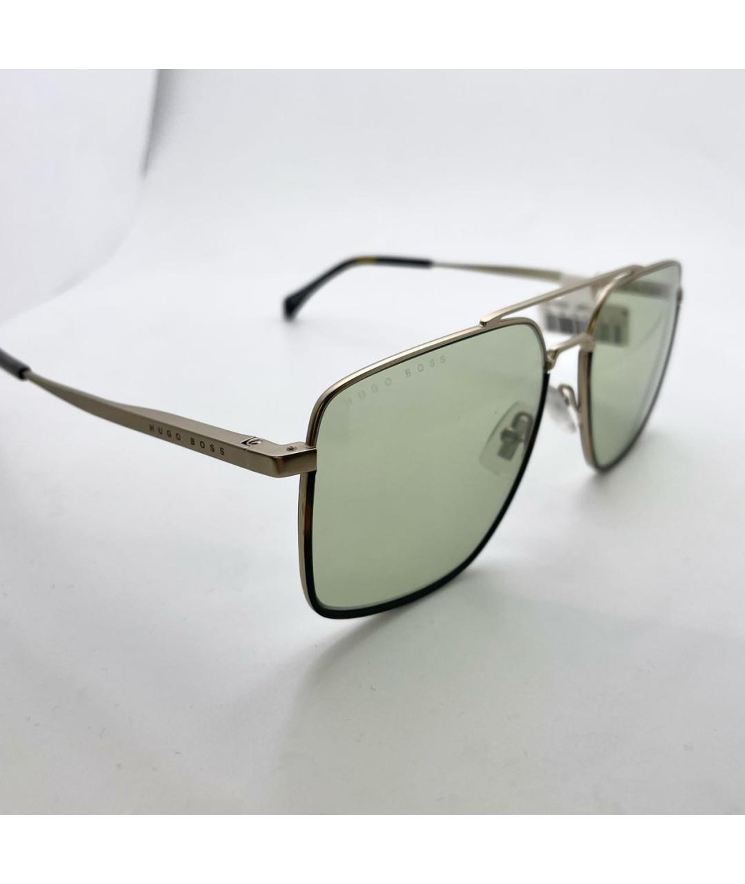 HUGO BOSS Зеленые металлические солнцезащитные очки, фото 2