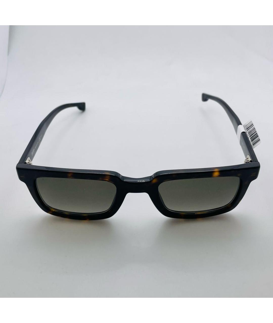 HUGO BOSS Коричневые пластиковые солнцезащитные очки, фото 7