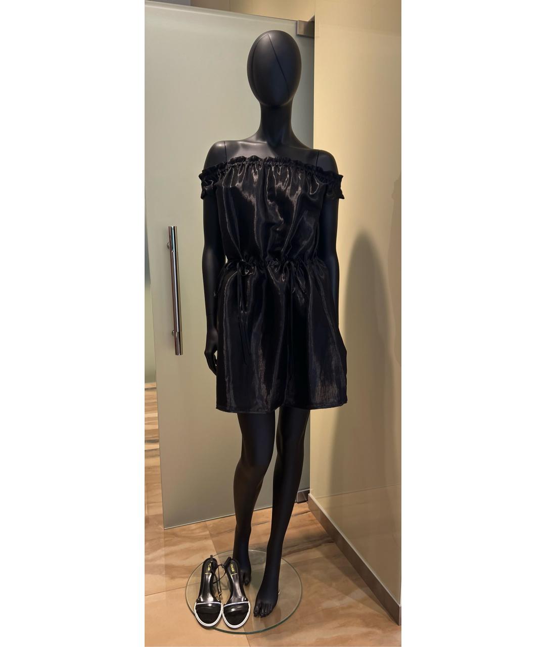 FENDI Черное шелковое коктейльное платье, фото 6