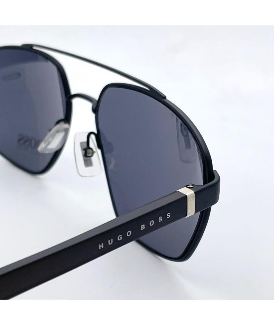 HUGO BOSS Серые металлические солнцезащитные очки, фото 5