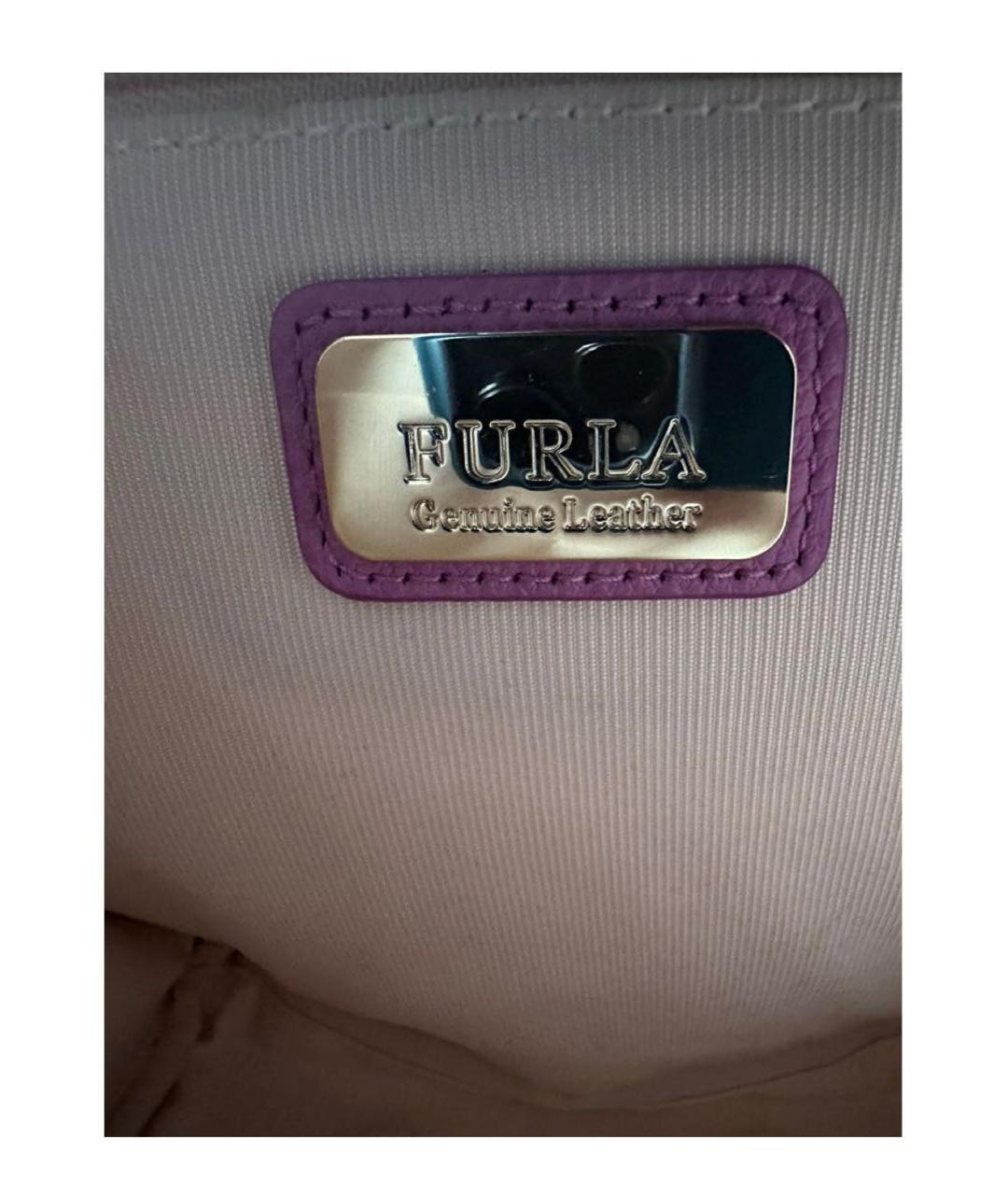 FURLA Розовый кожаный рюкзак, фото 6