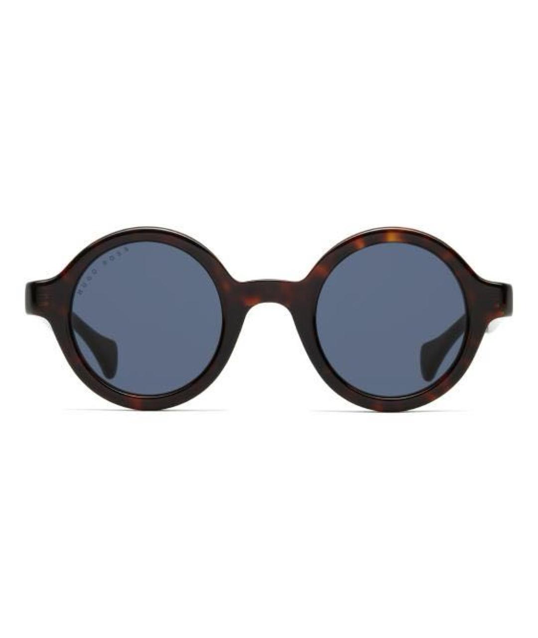 HUGO BOSS Коричневые пластиковые солнцезащитные очки, фото 9