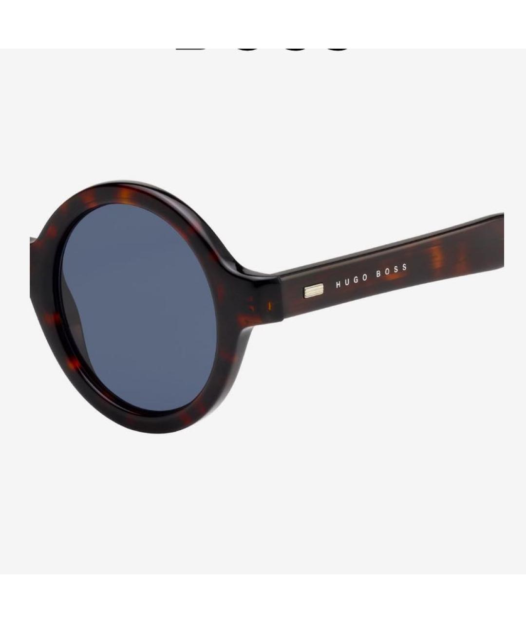 HUGO BOSS Коричневые пластиковые солнцезащитные очки, фото 5