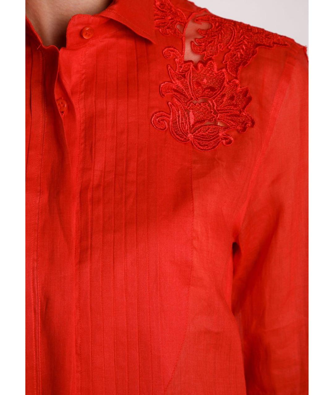 ERMANNO SCERVINO Красная льняная рубашка, фото 4