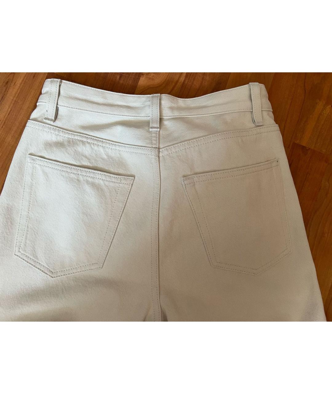 THE ROW Белые хлопковые прямые джинсы, фото 6