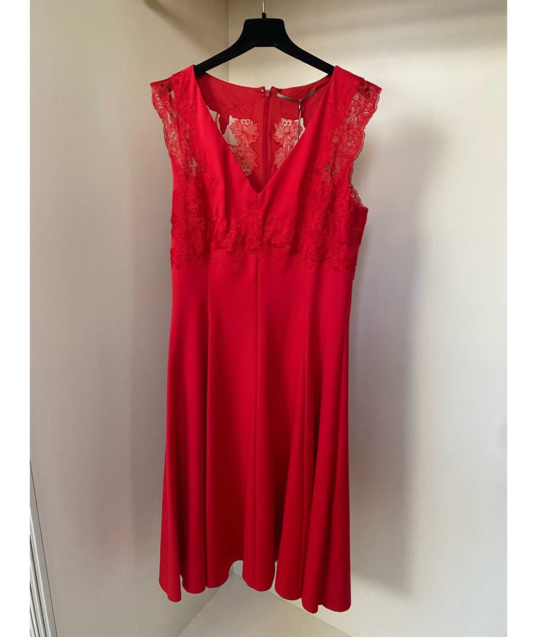 ERMANNO SCERVINO Красное полиэстеровое вечернее платье, фото 2