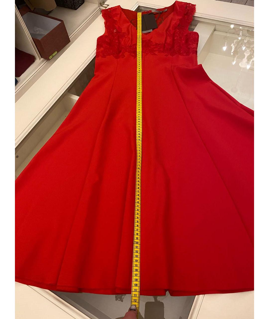 ERMANNO SCERVINO Красное полиэстеровое вечернее платье, фото 8