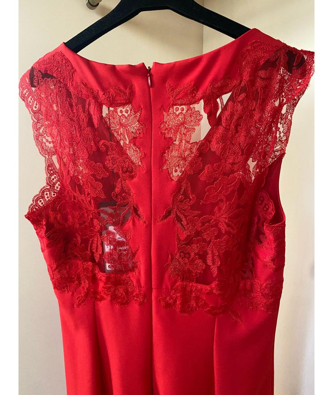 ERMANNO SCERVINO Красное полиэстеровое вечернее платье, фото 5