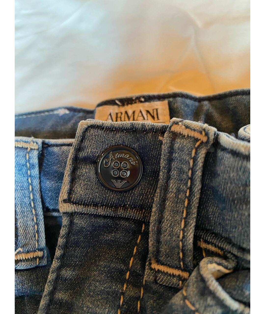 ARMANI JUNIOR Синие деним джинсы, фото 2