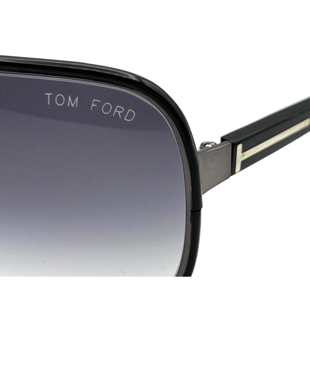 TOM FORD Черные металлические солнцезащитные очки, фото 8