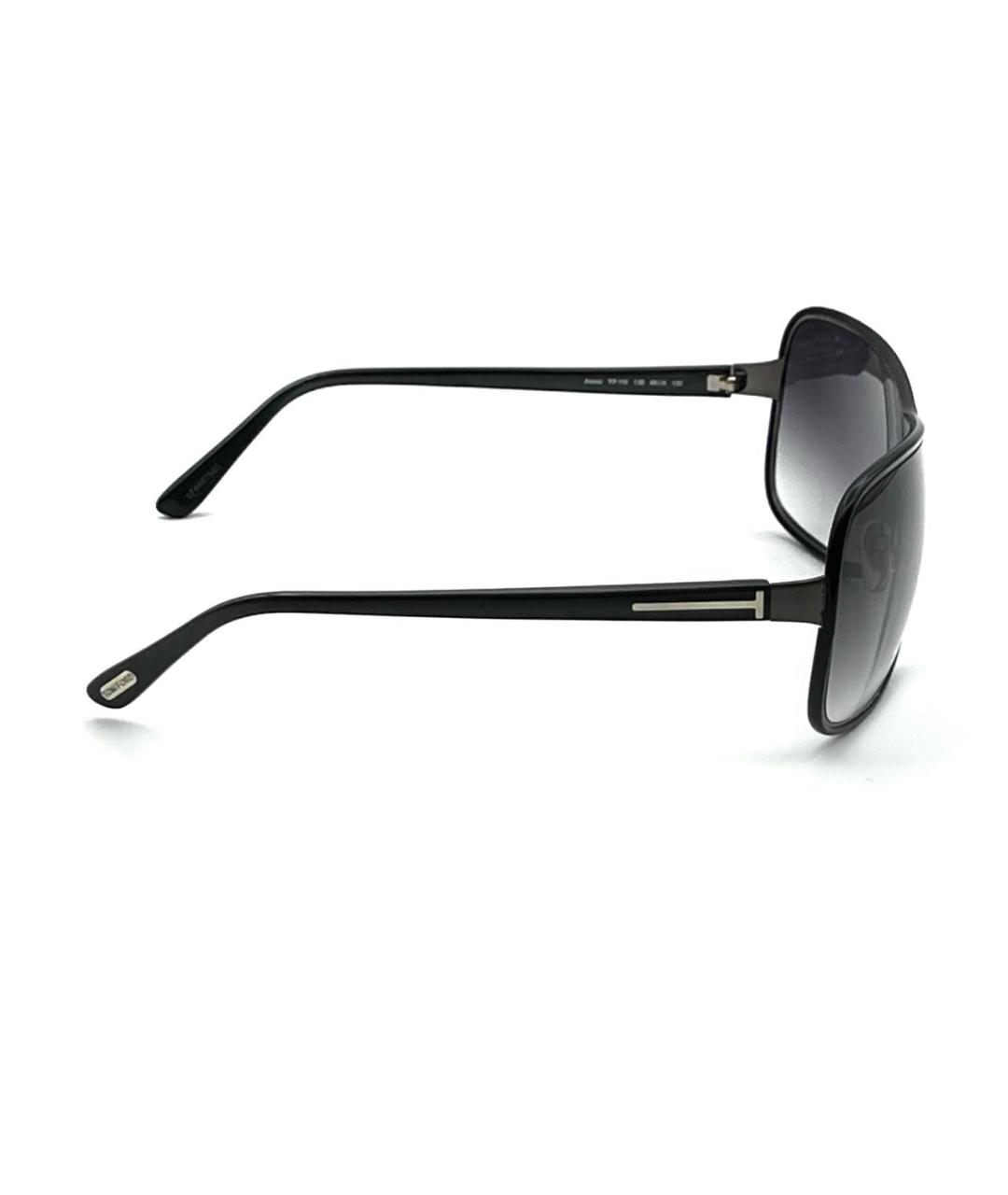 TOM FORD Черные металлические солнцезащитные очки, фото 5