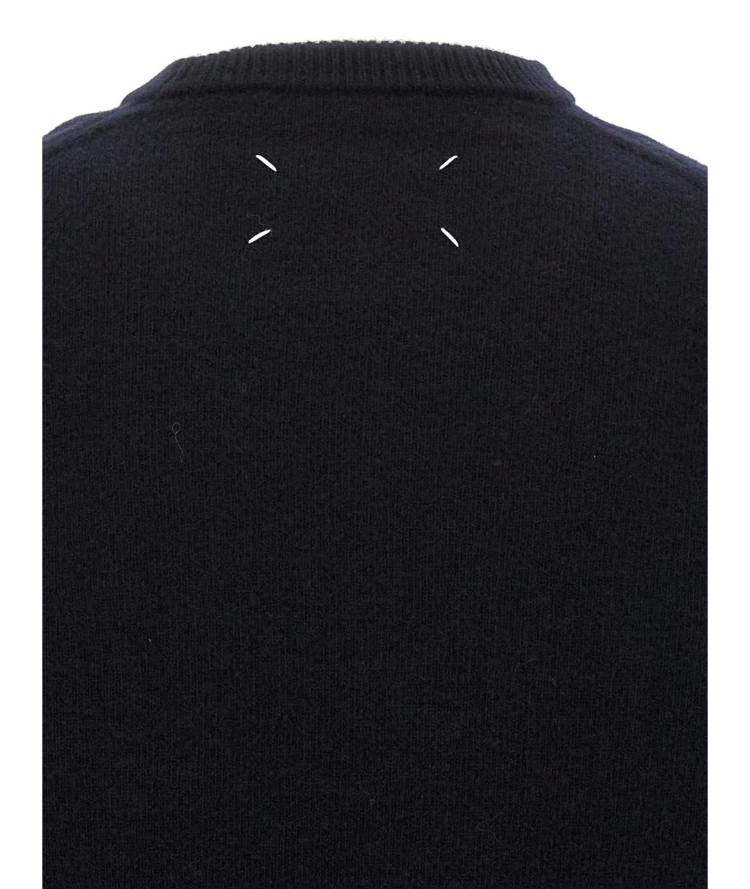 MAISON MARGIELA Темно-синий шерстяной джемпер / свитер, фото 4