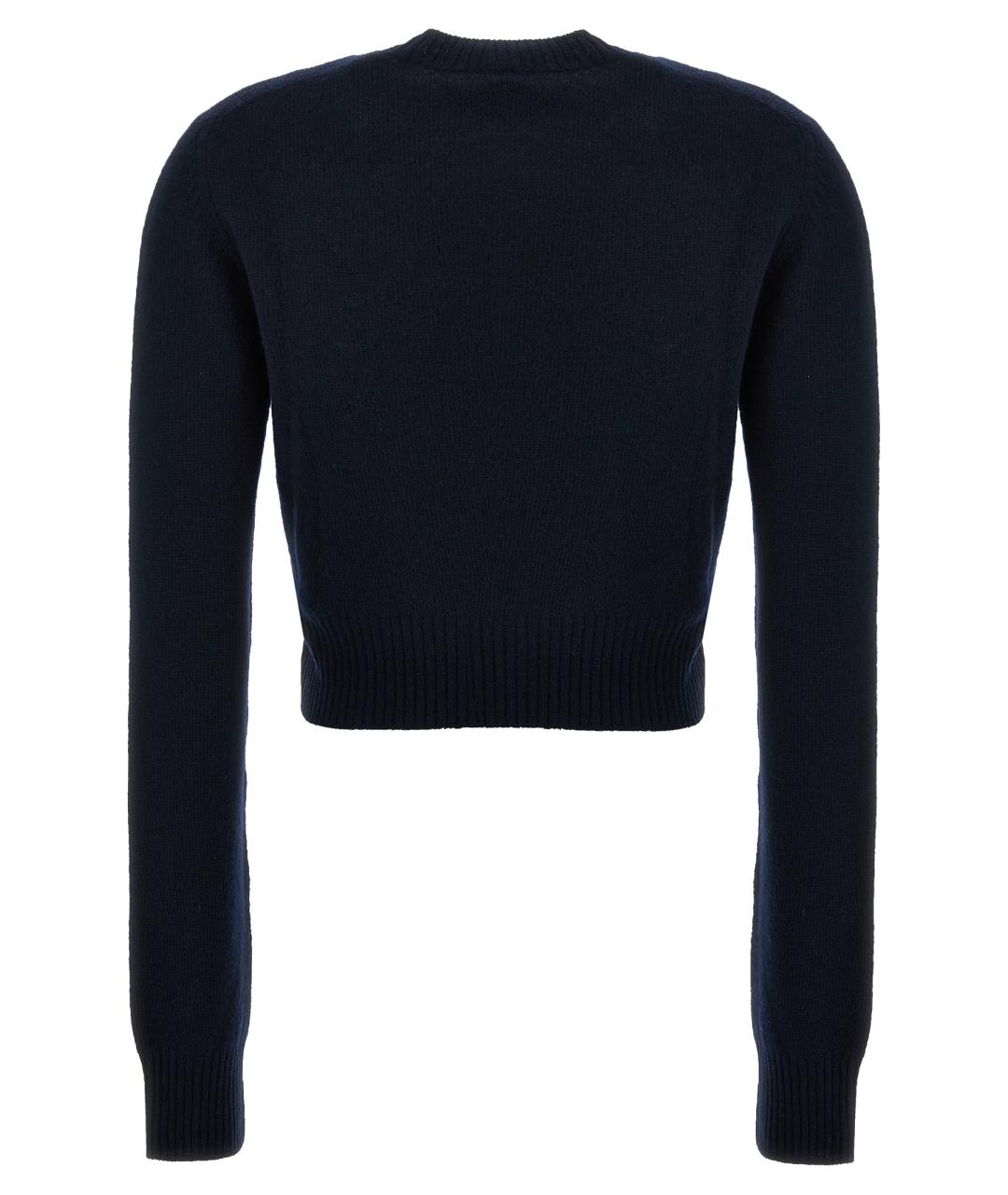 MIU MIU Темно-синий шерстяной джемпер / свитер, фото 2