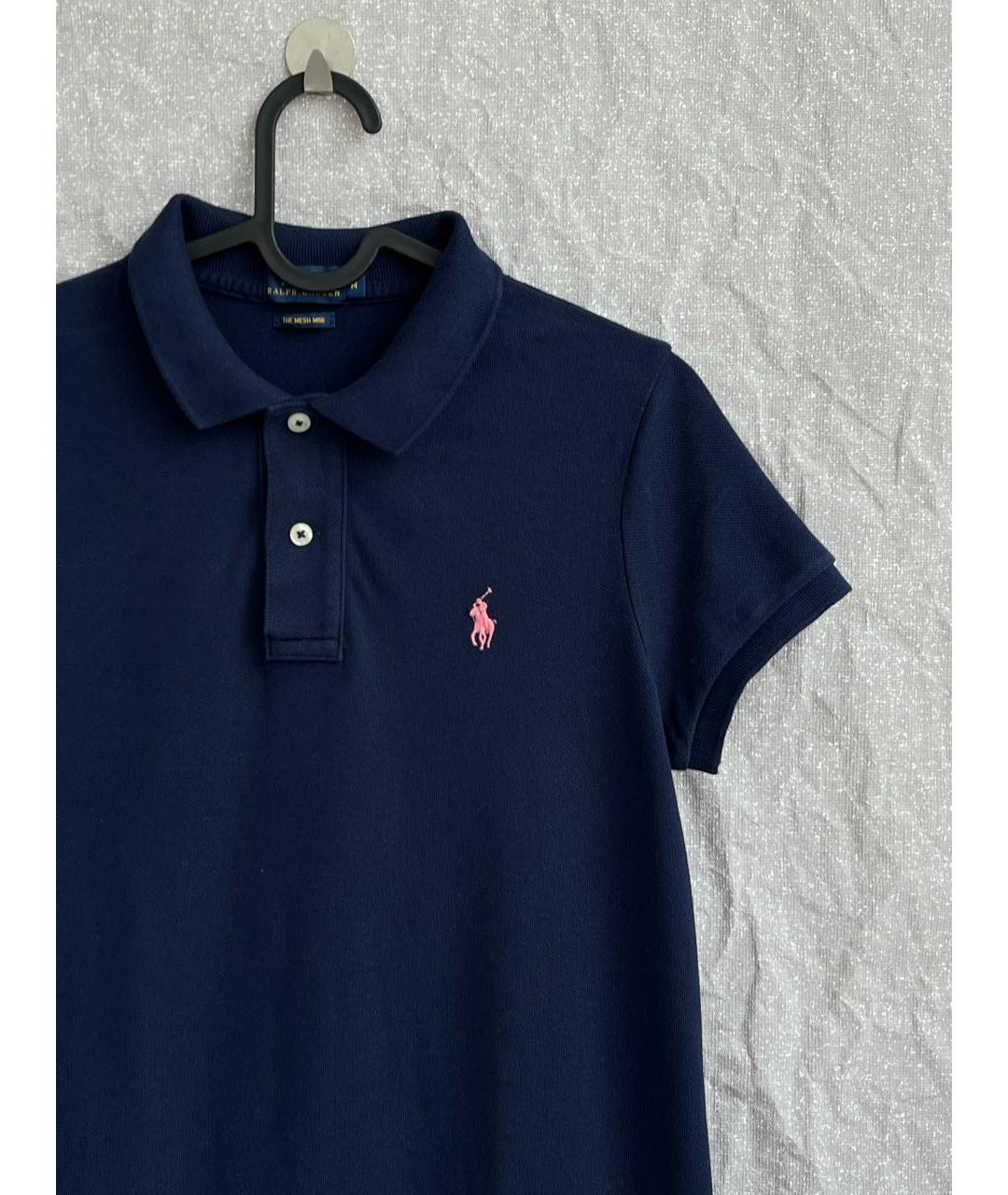 POLO RALPH LAUREN Темно-синее хлопковое повседневное платье, фото 3