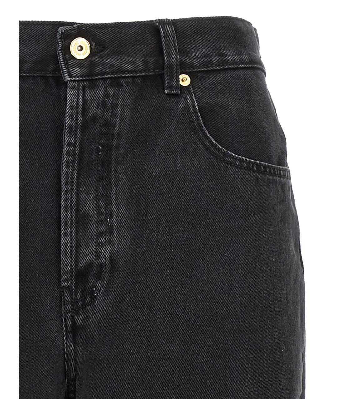JACQUEMUS Черные хлопковые джинсы клеш, фото 3