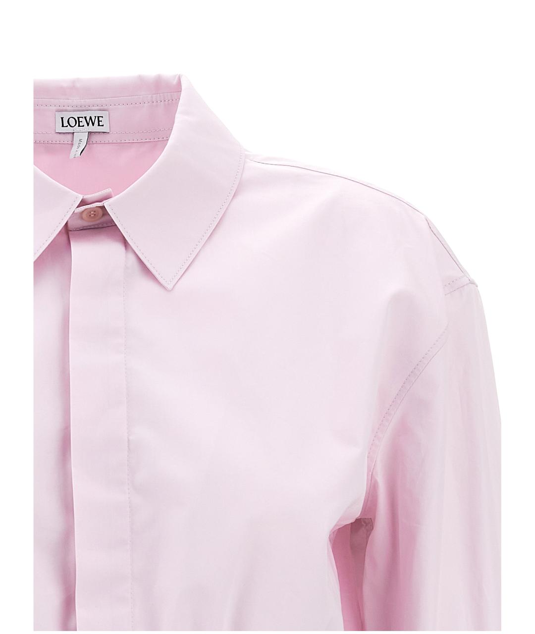 LOEWE Розовая хлопковая рубашка, фото 2