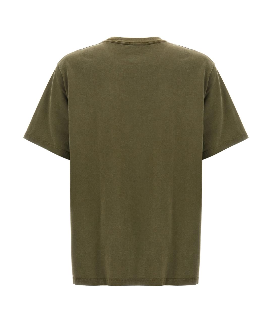 BALMAIN Зеленая хлопковая футболка, фото 2