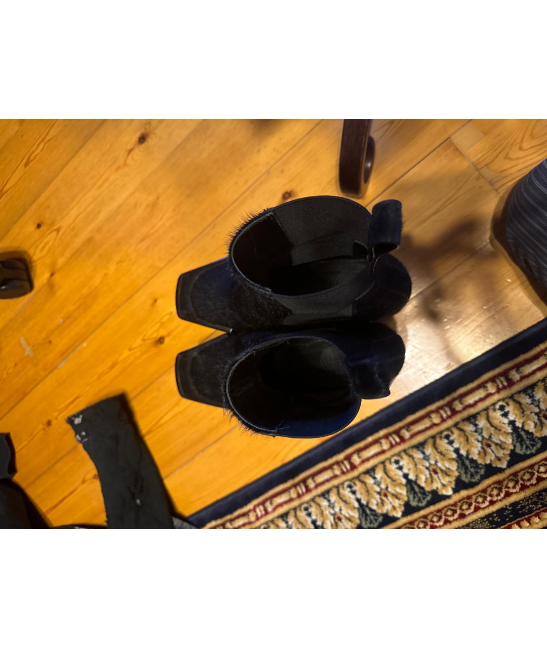 RICK OWENS Черные высокие ботинки, фото 3