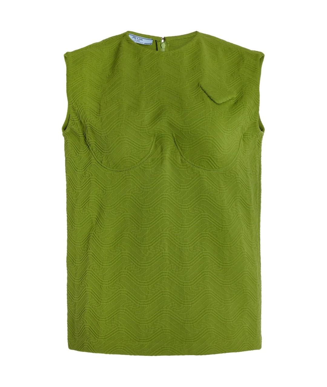 PRADA Зеленая полиэстеровая блузы, фото 1