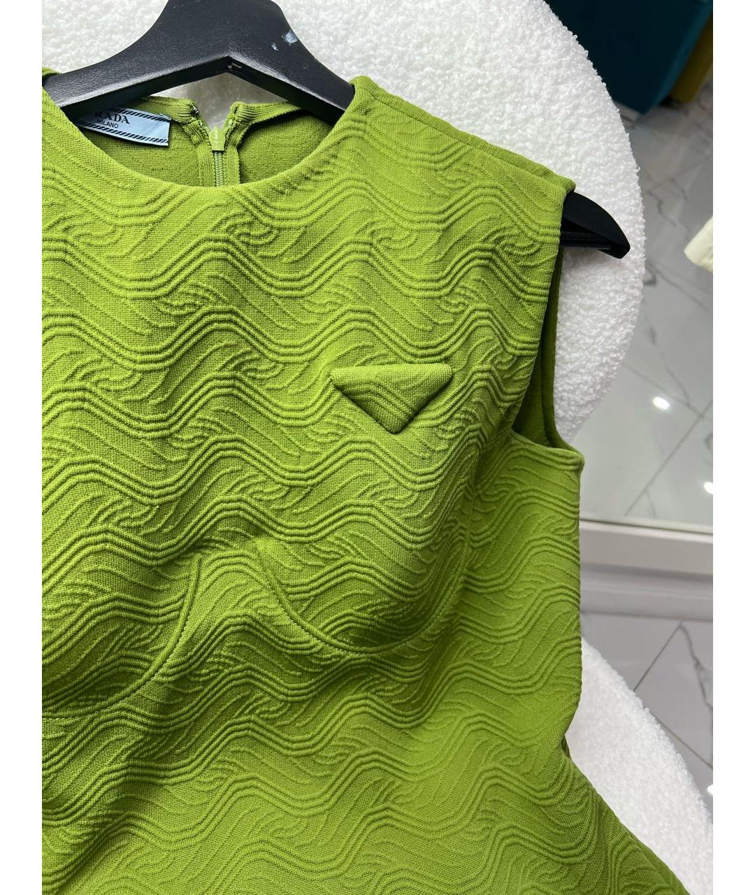 PRADA Зеленая полиэстеровая блузы, фото 8