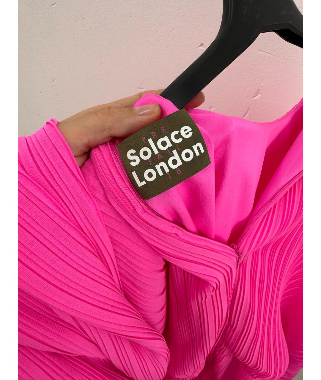 SOLACE LONDON Розовое полиэстеровое коктейльное платье, фото 5