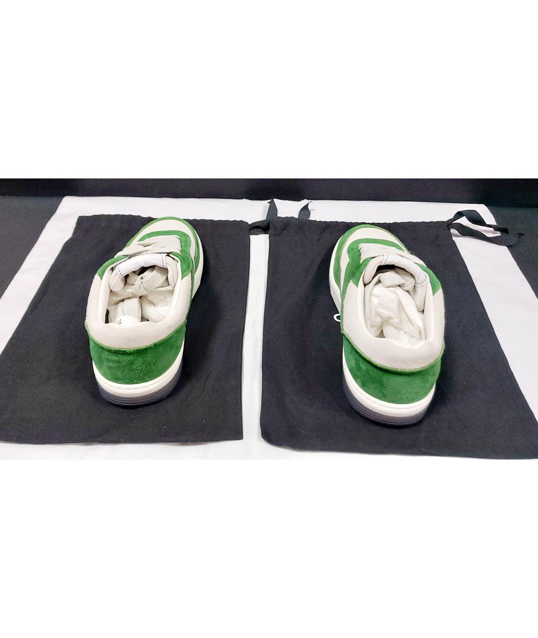 CHANEL PRE-OWNED Зеленые замшевые кроссовки, фото 4