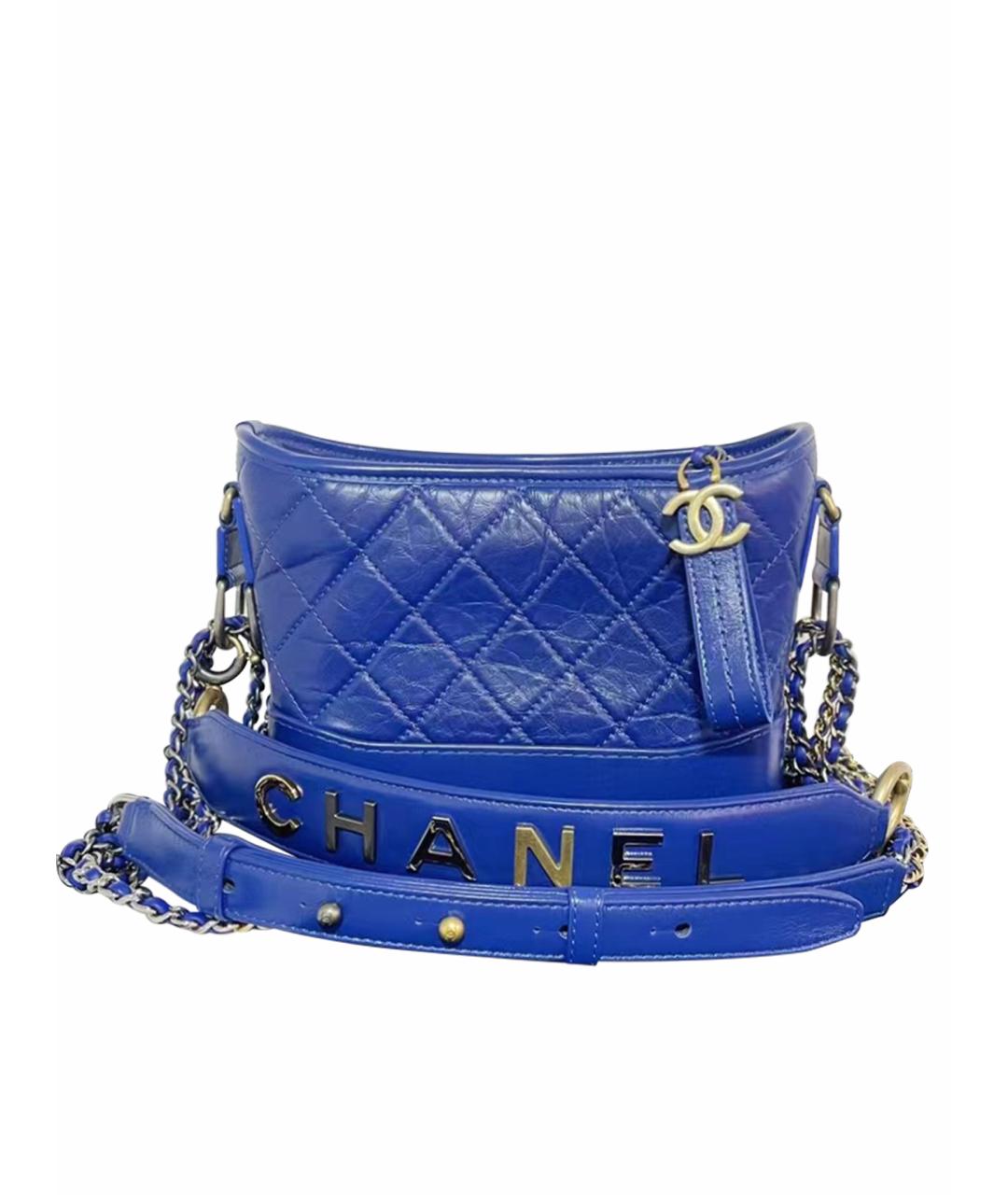 CHANEL PRE-OWNED Голубая кожаная сумка через плечо, фото 1