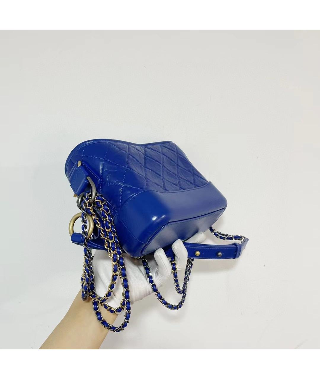 CHANEL PRE-OWNED Голубая кожаная сумка через плечо, фото 4