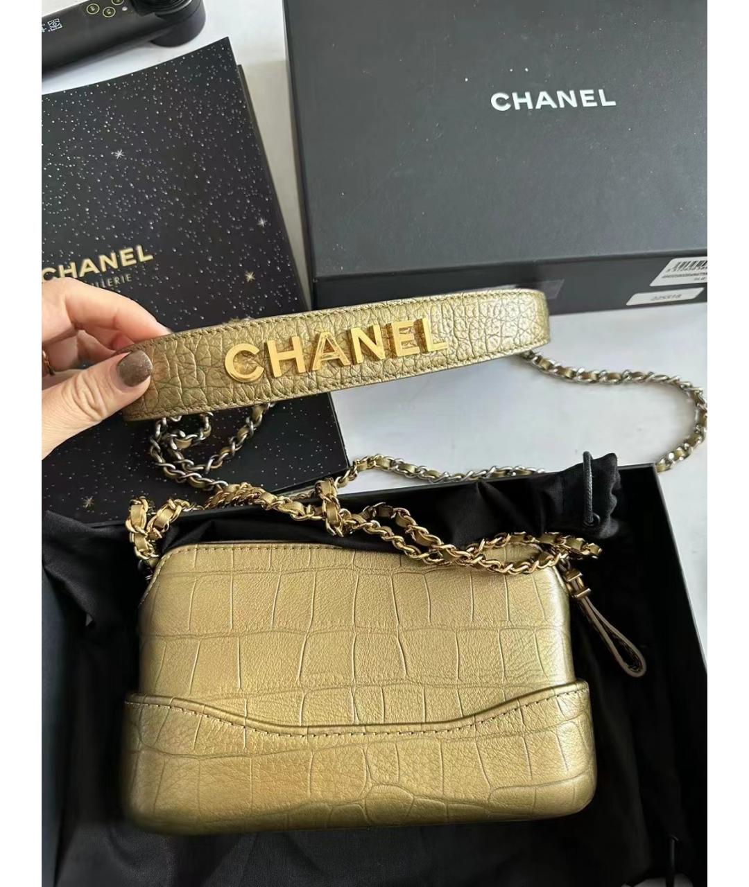 CHANEL PRE-OWNED Желтая кожаная сумка через плечо, фото 7