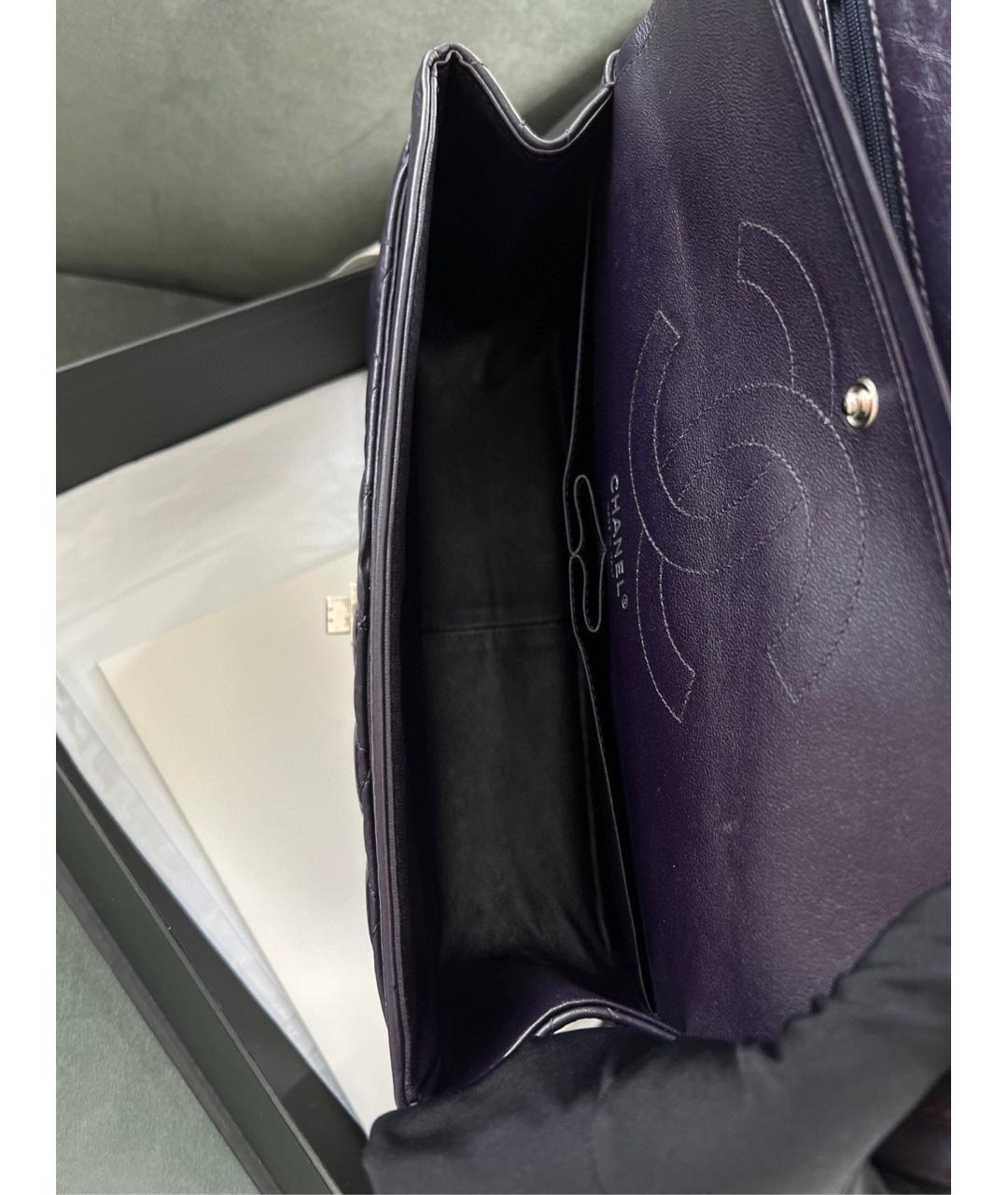 CHANEL PRE-OWNED Фиолетовая кожаная сумка через плечо, фото 7